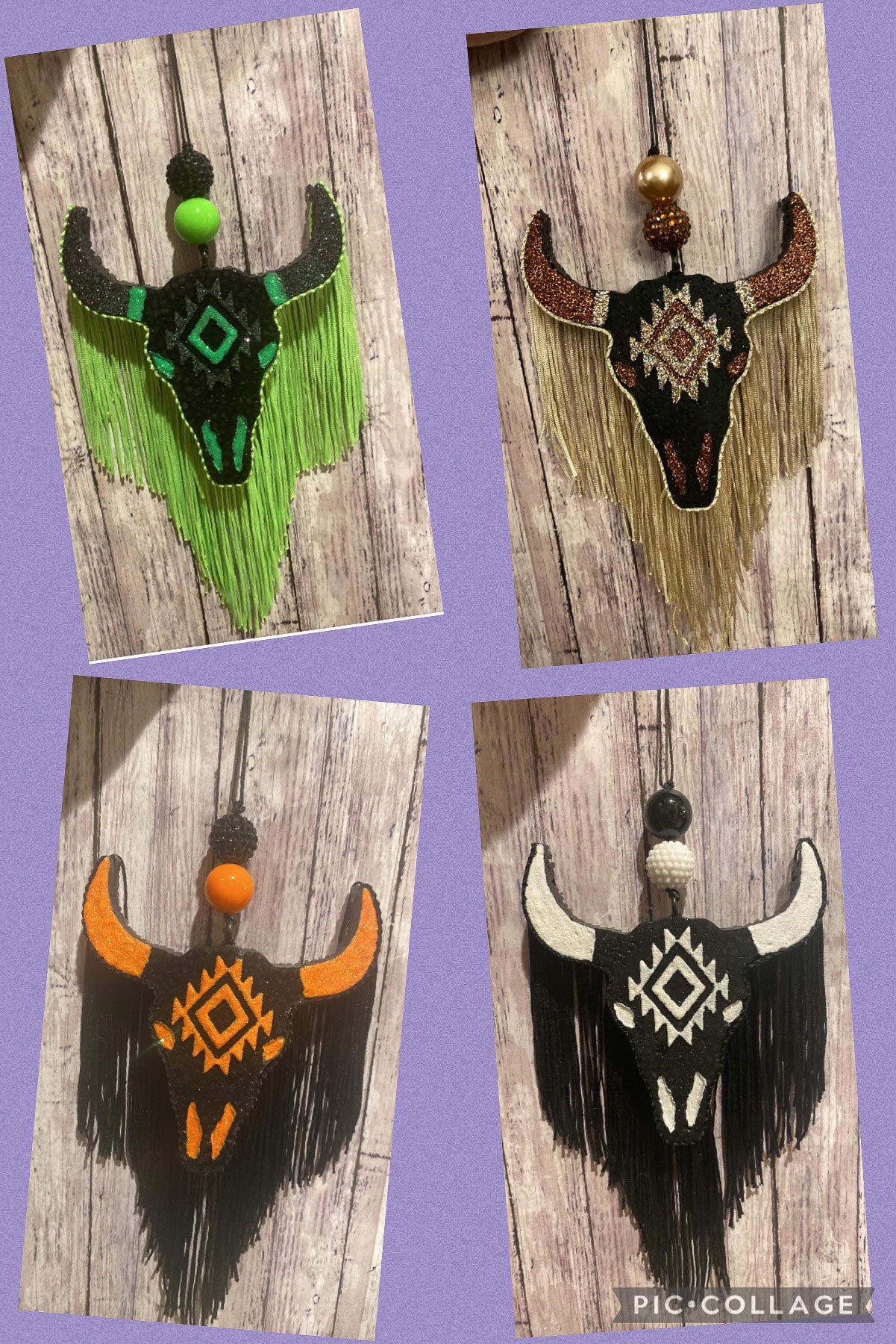 Aztec Bull Skull Design Original (Medium sized)