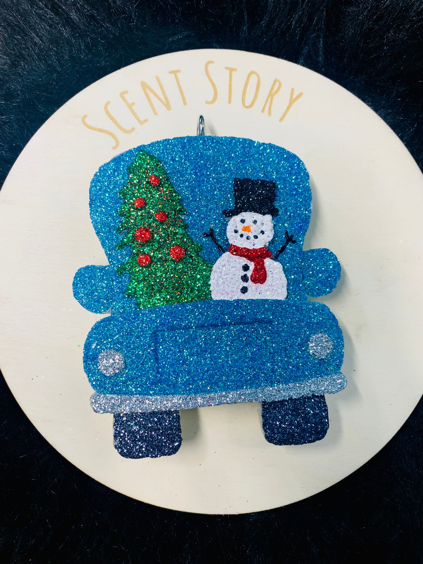 Christmas Truck with Snowman