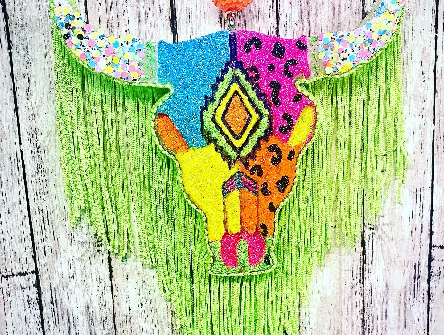 Aztec Bull Skull-Large Size