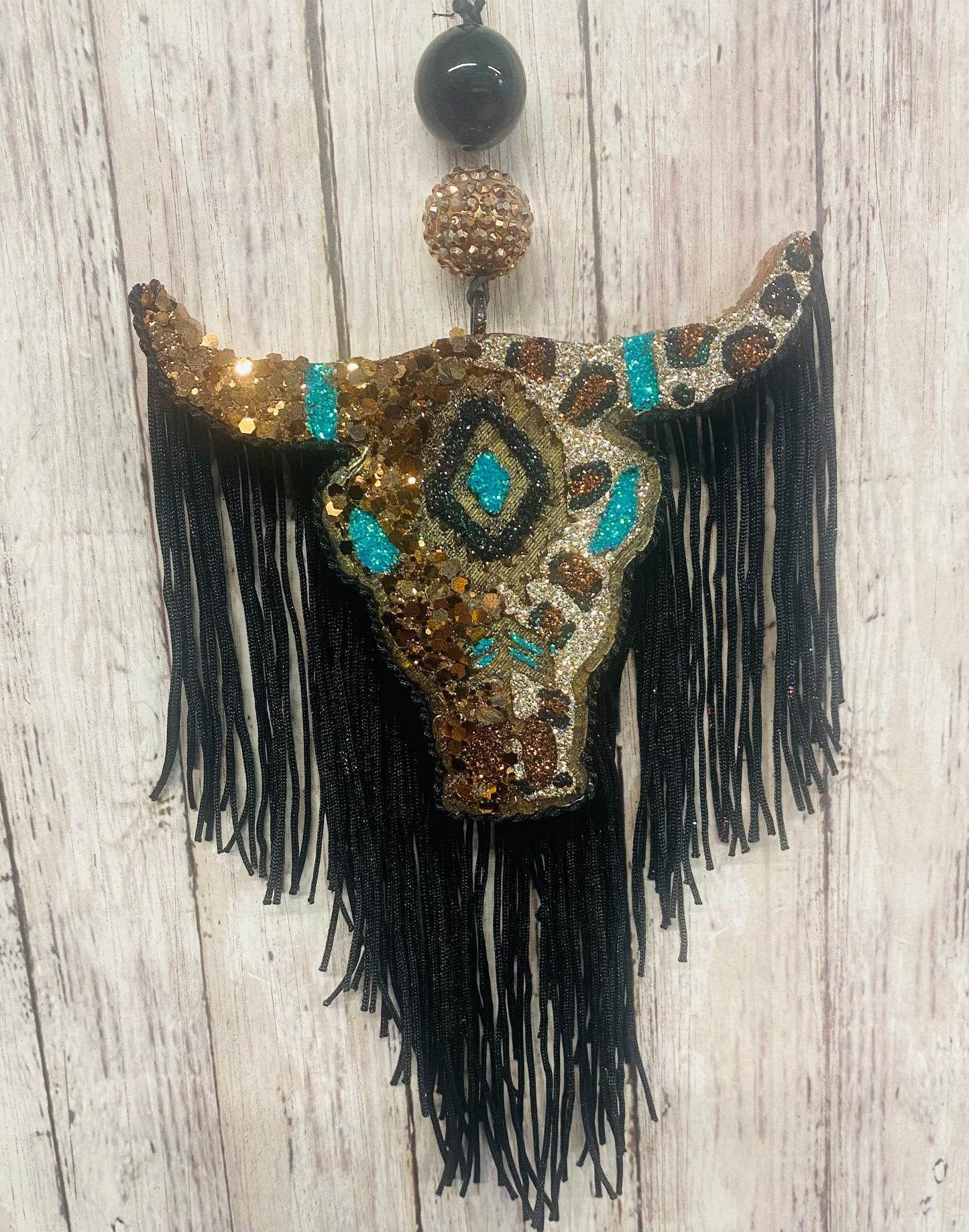 Aztec Bull Skull- Medium Size