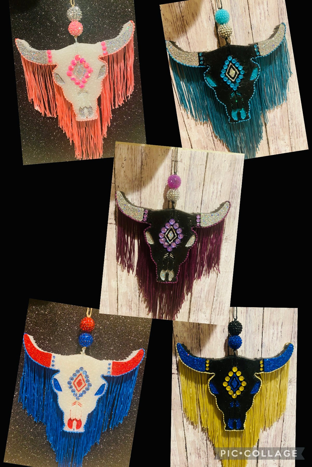 Rhinestone Aztec Bull-Large Size