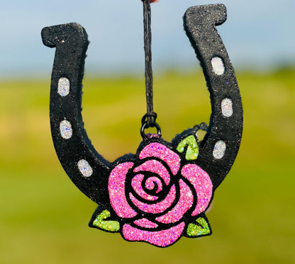 Horseshoe with Rose