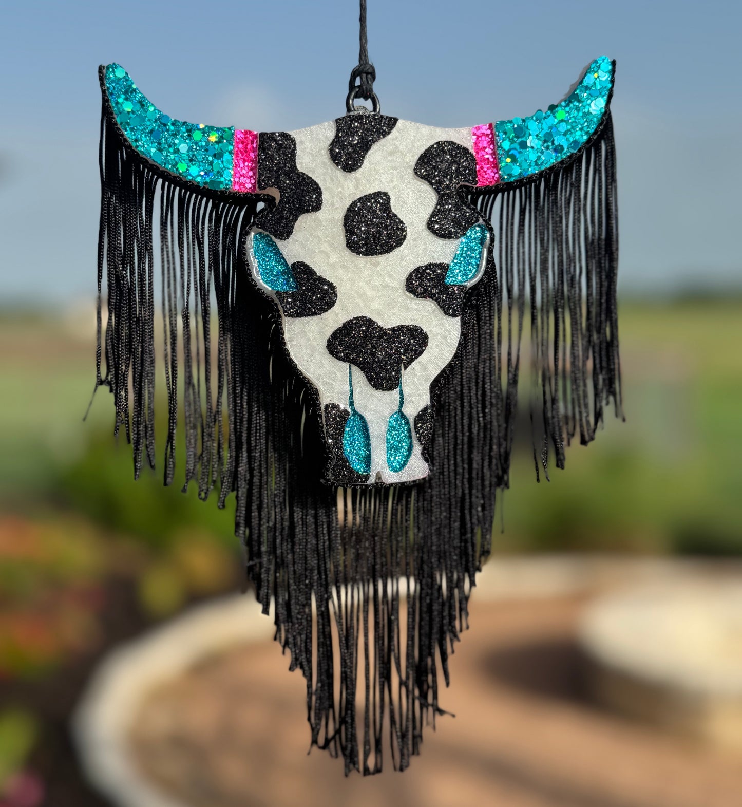 Aztec Bull (large) with Cow Print