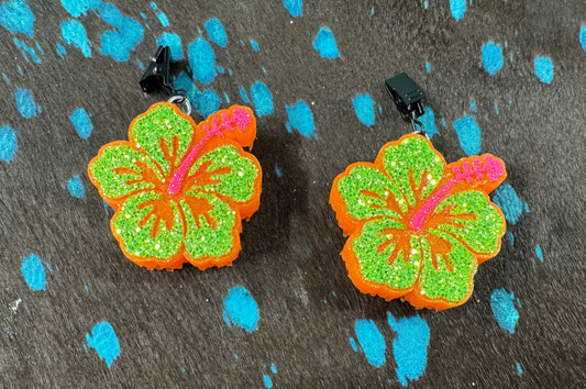 Hibiscus Flower Vent Clips-2 clips