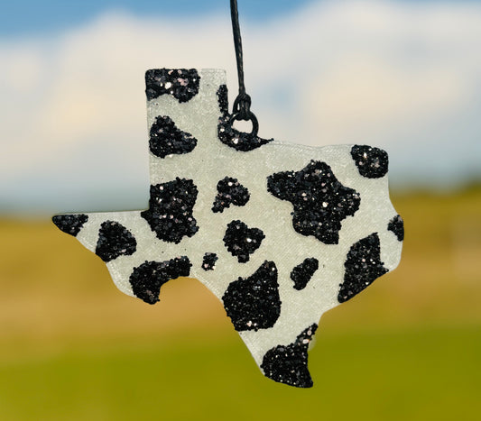 Texas with Cow Print