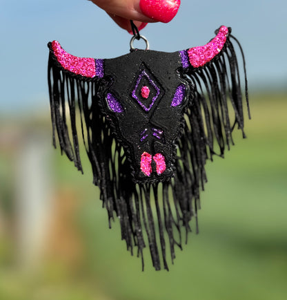Aztec Bull Skull Vent Clip-2 clips