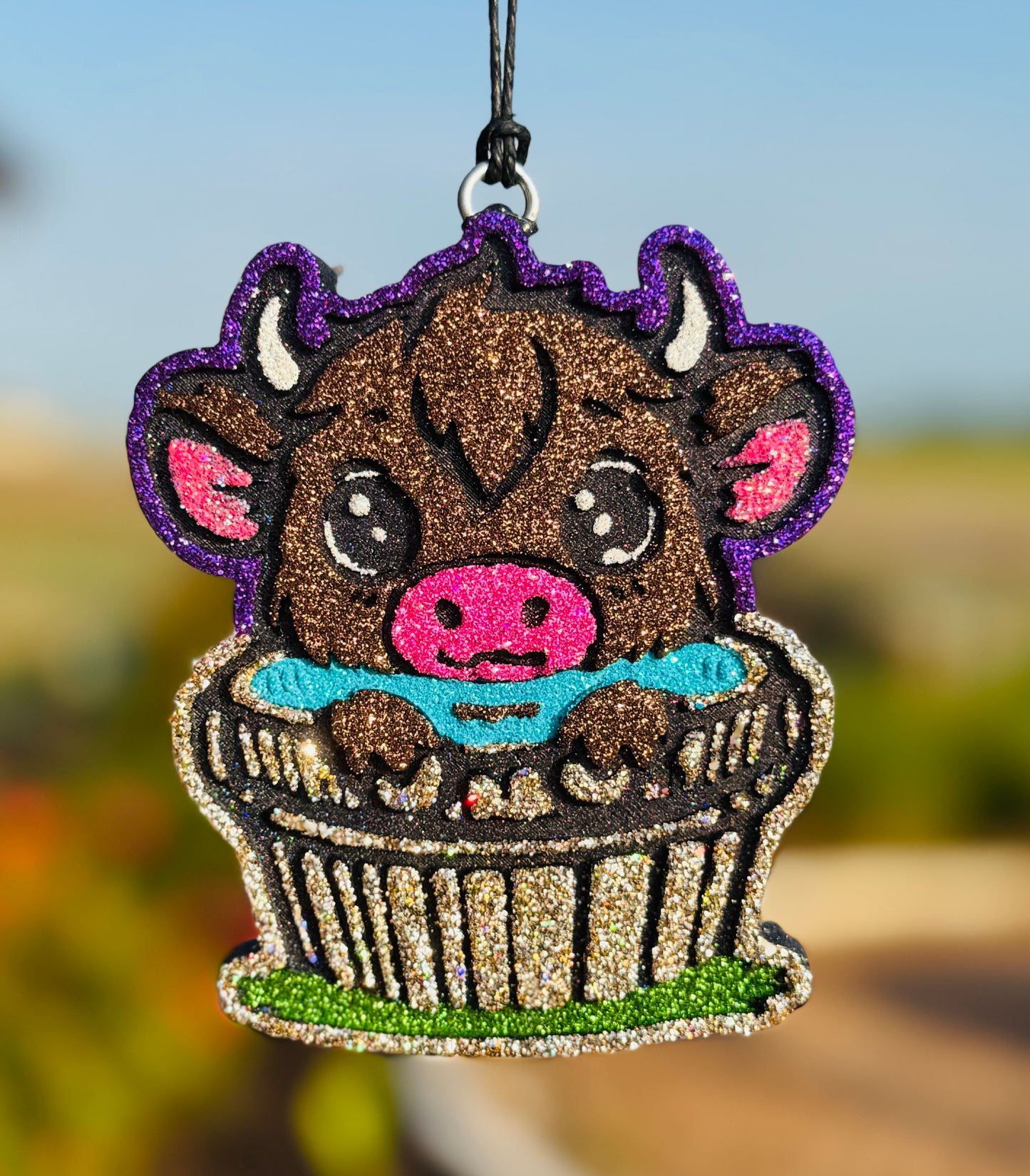 Highland Cow in Tub