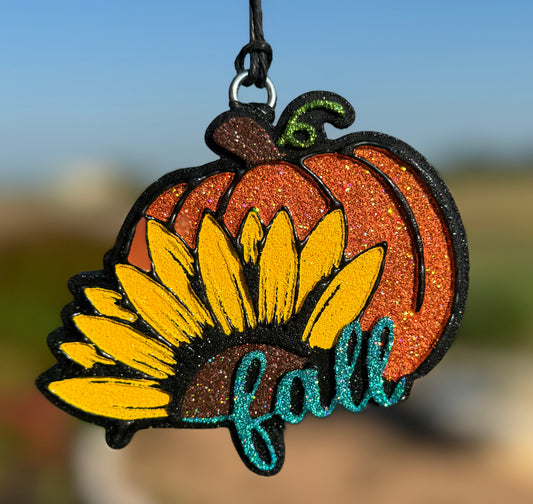 Fall with Pumpkin & Sunflower