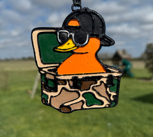 Duck with camo cooler