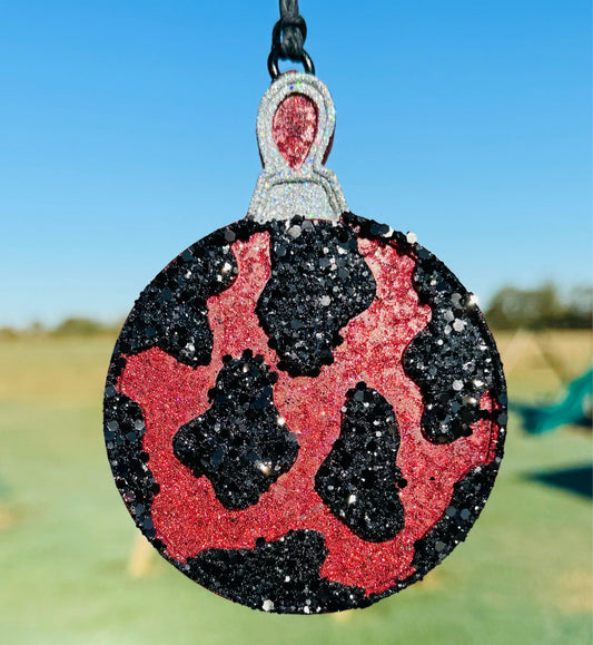 Cow Print Christmas Ornament