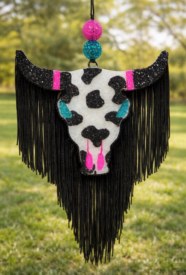 Aztec Bull (large) with Cow Print