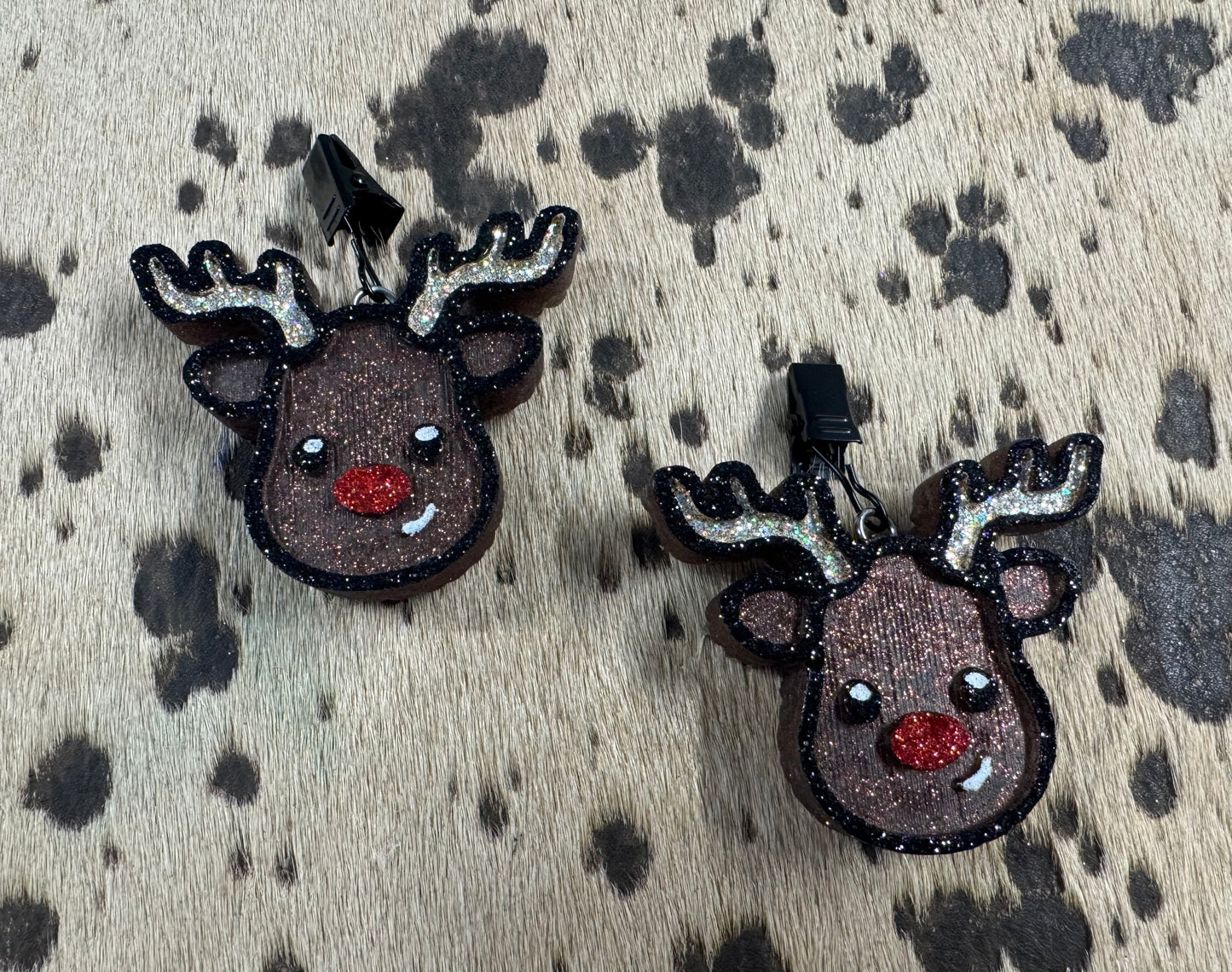 RTS  Reindeer Vent Clips-Leather & Lace Scent