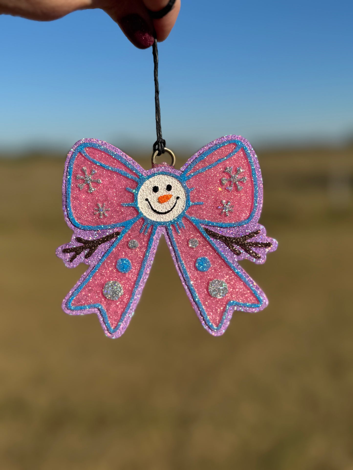 RTS-Snowman Bow- Peppermint Bark Scent