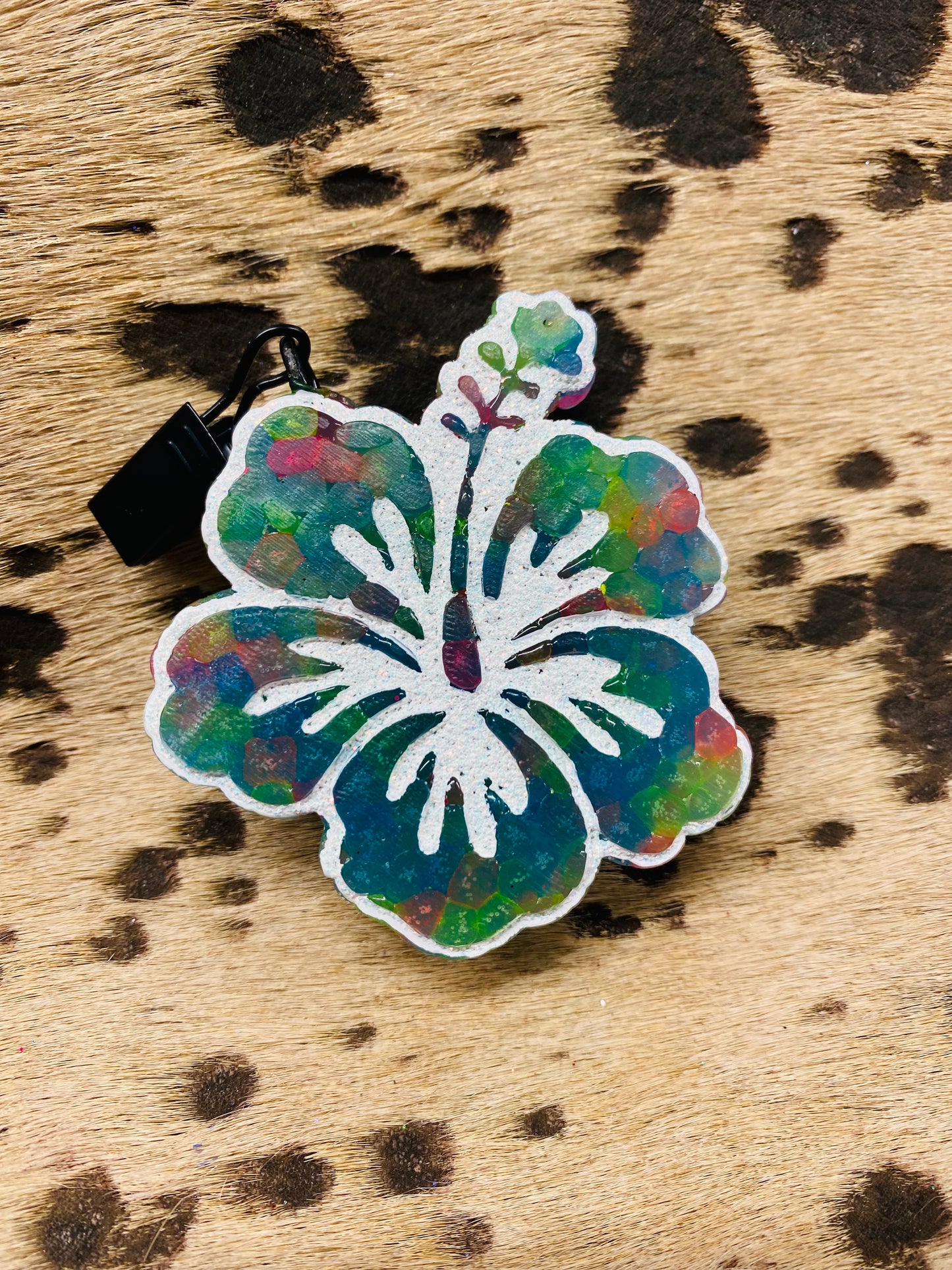 Hibiscus Flower Vent Clips-2 clips