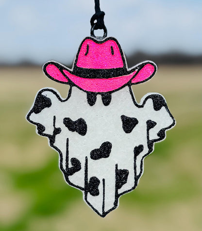 Ghost with Cow print and Cowboy Hat-Option 2