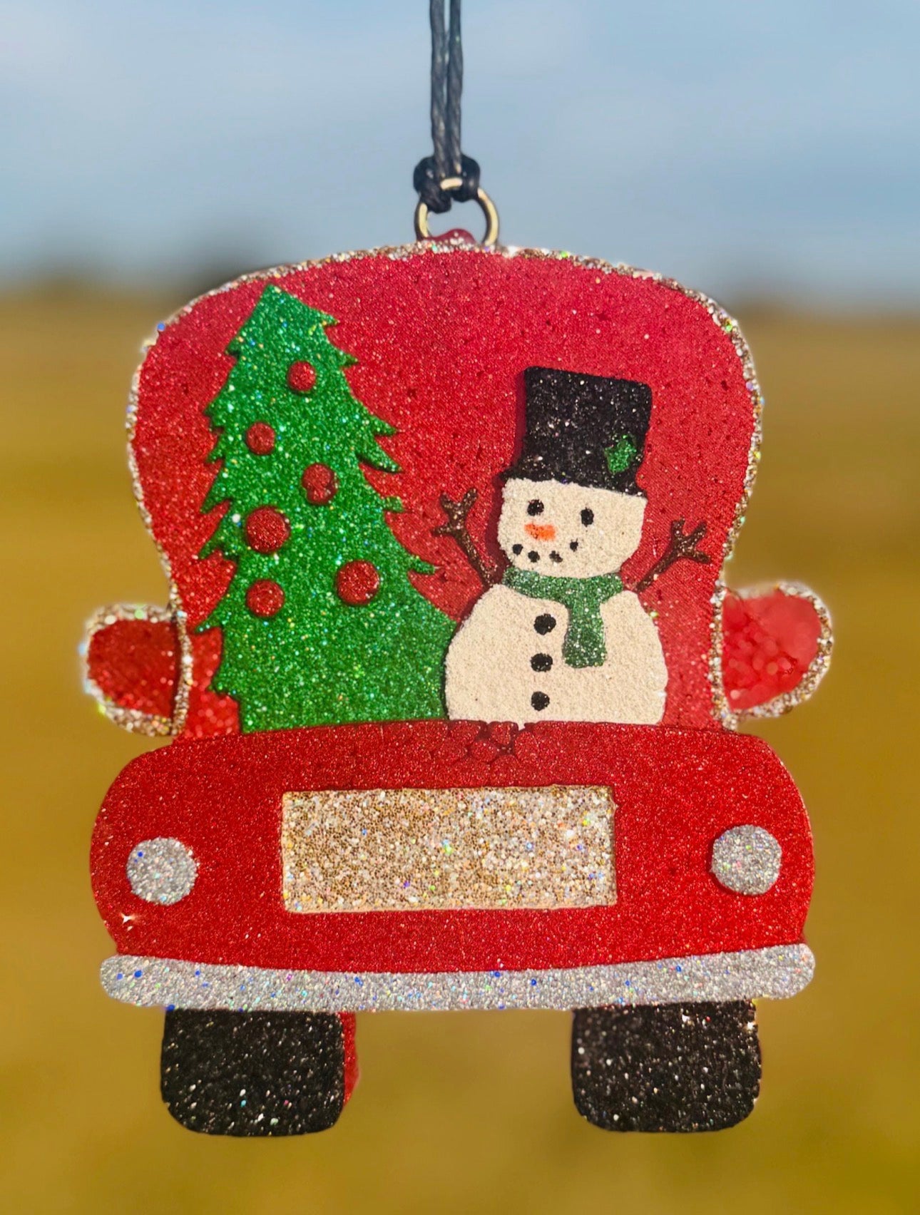 Christmas Truck with Snowman
