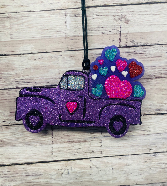 Valentine's Day Truck with Hearts- Option 2