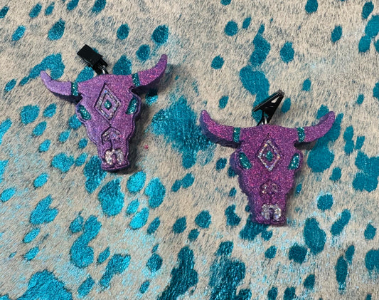 RTS  Aztec Bull Vent Clips- Set of 2- Leather & Lace Scent