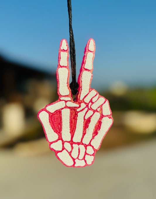 Skeleton Hand with Peace Sign