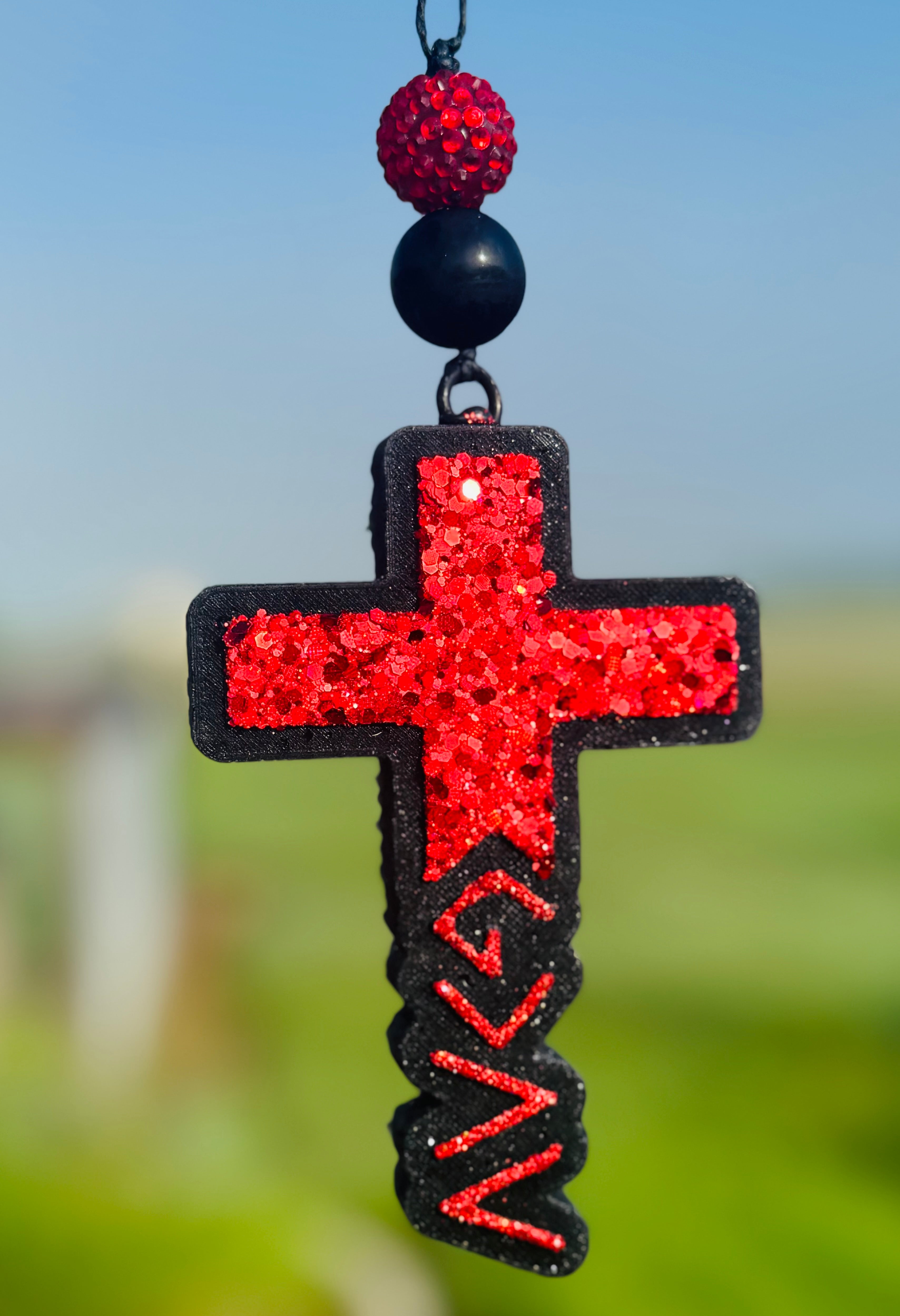 God is Greater than the Highs and Lows Cross – Scent Story Freshies