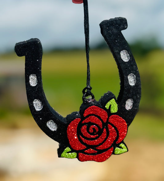 Horseshoe with Rose