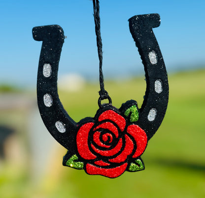 Horseshoe with Rose