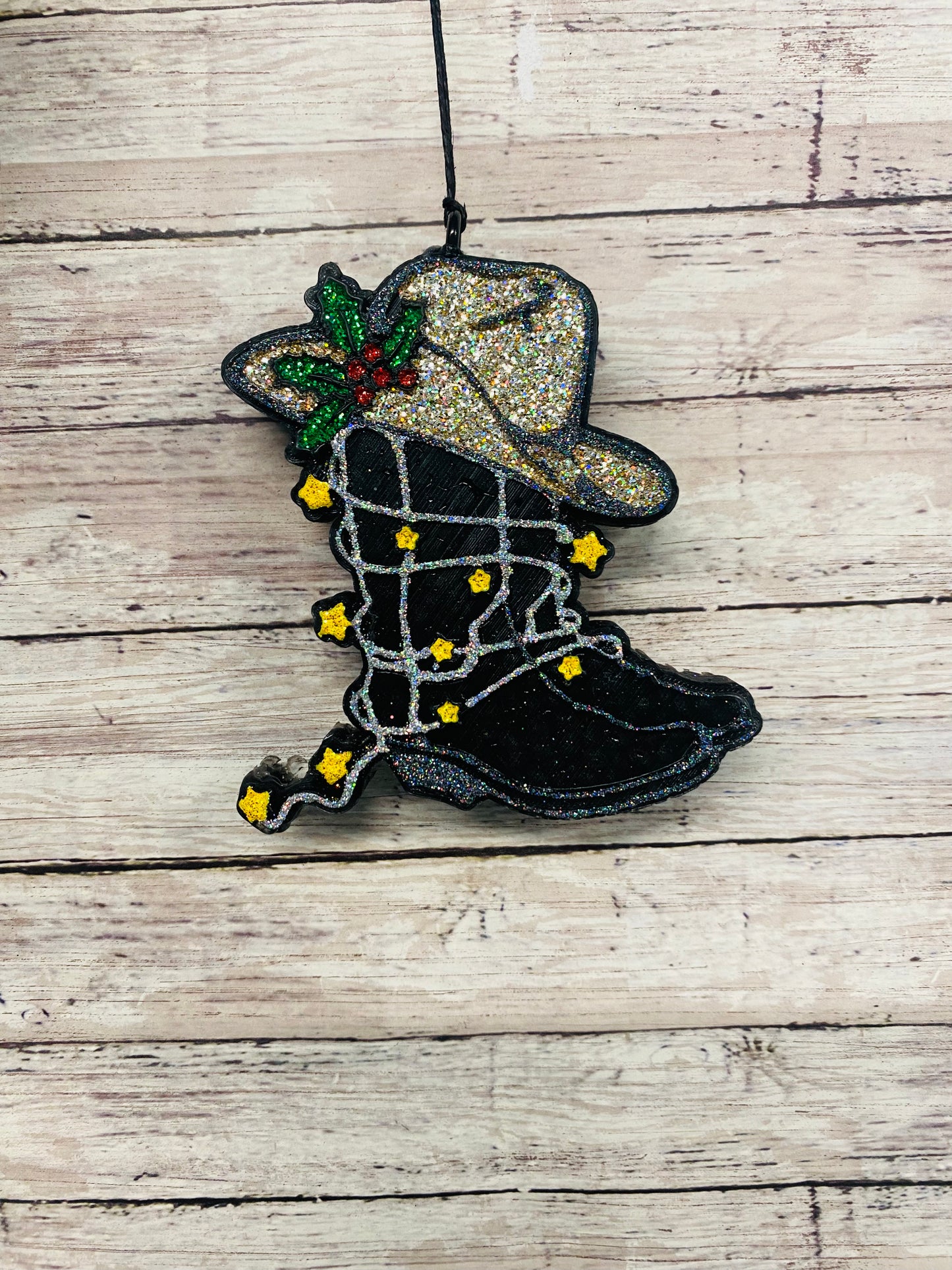 Christmas Cowboy Boots & Hat