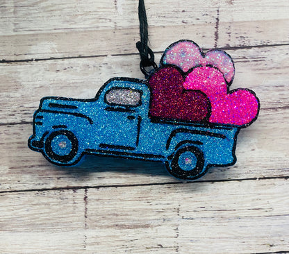 Valentine's Day Truck with Hearts