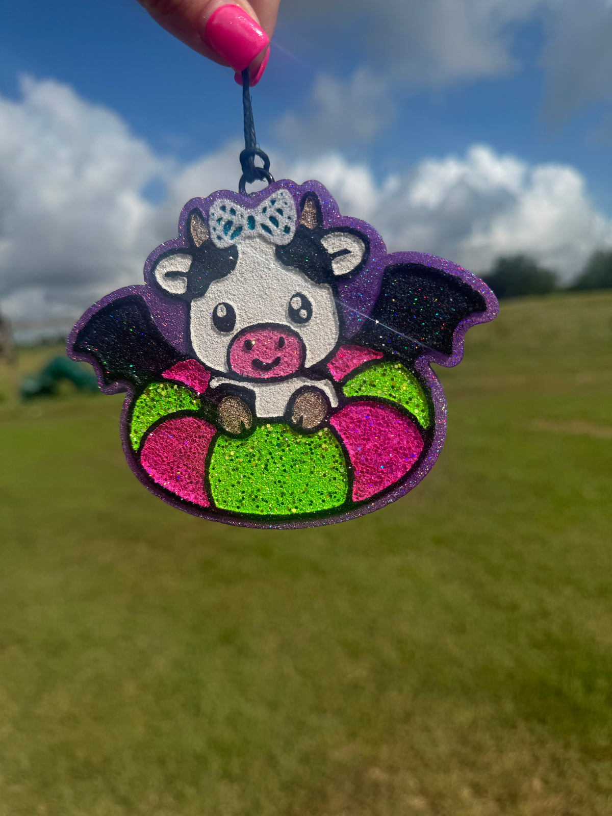 Cow in Bat Floatie- Summerween