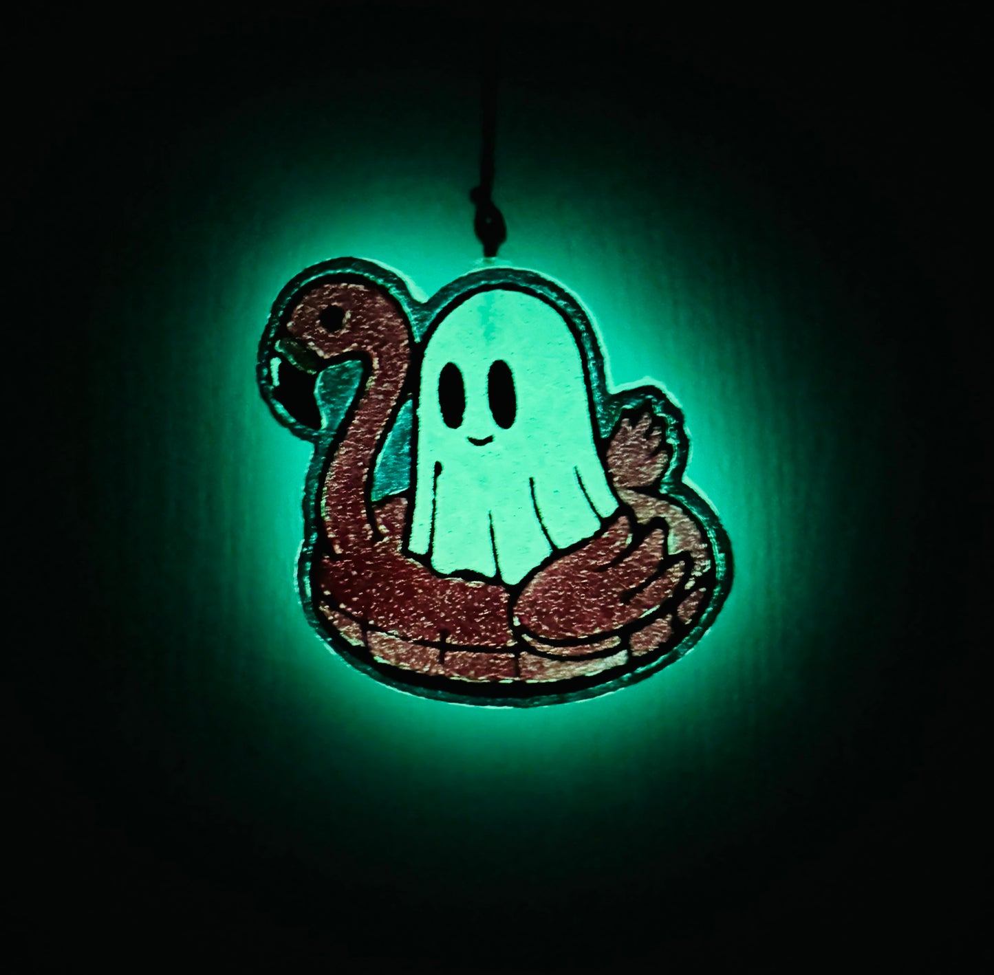 Ghost in Flamingo Floatie