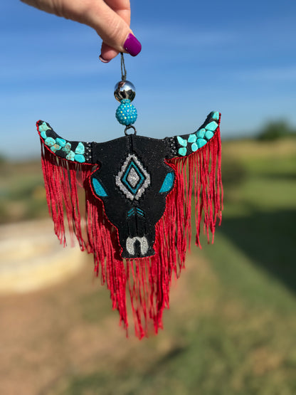 Aztec Bull Skull- Medium Size