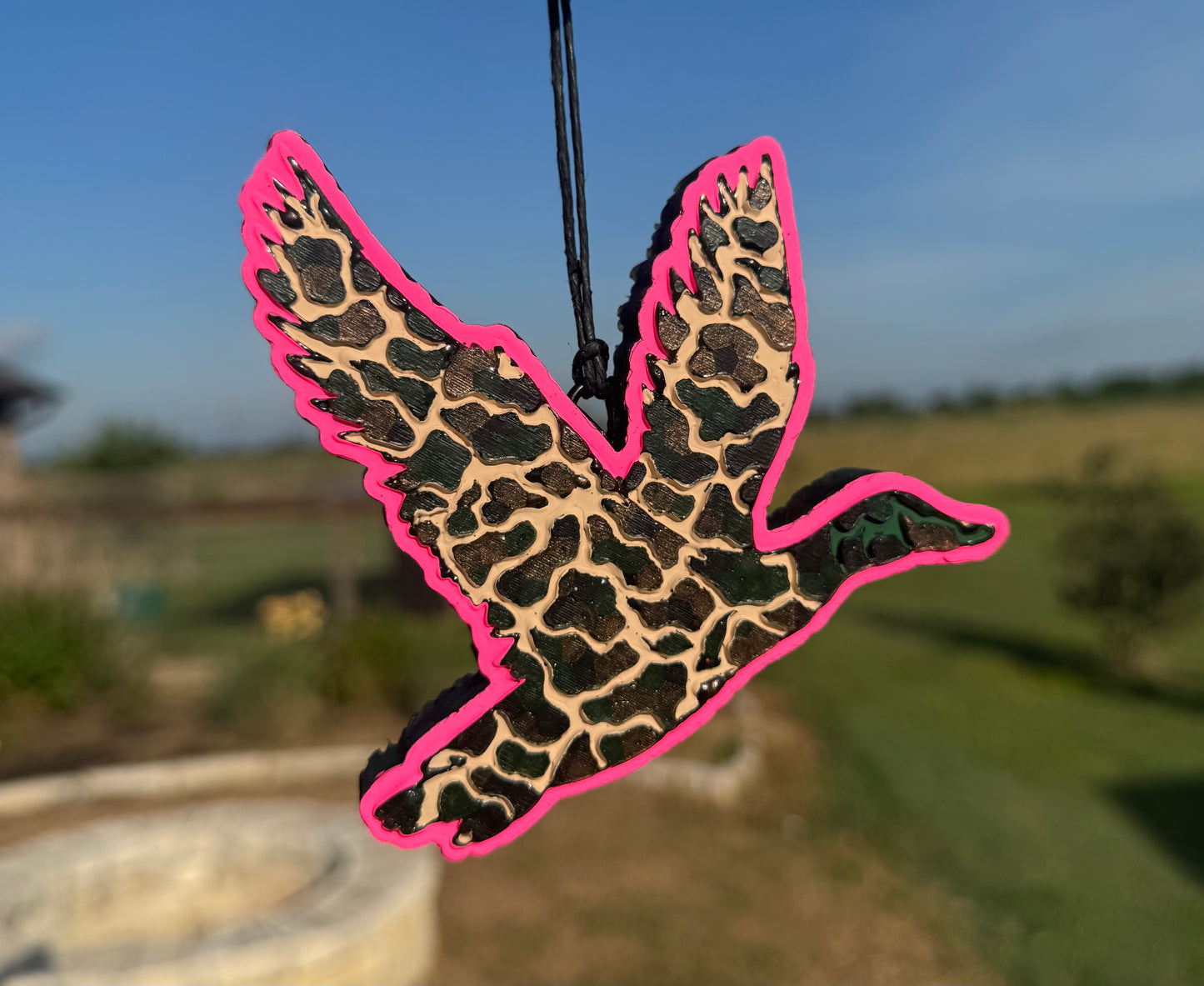Camo flying duck