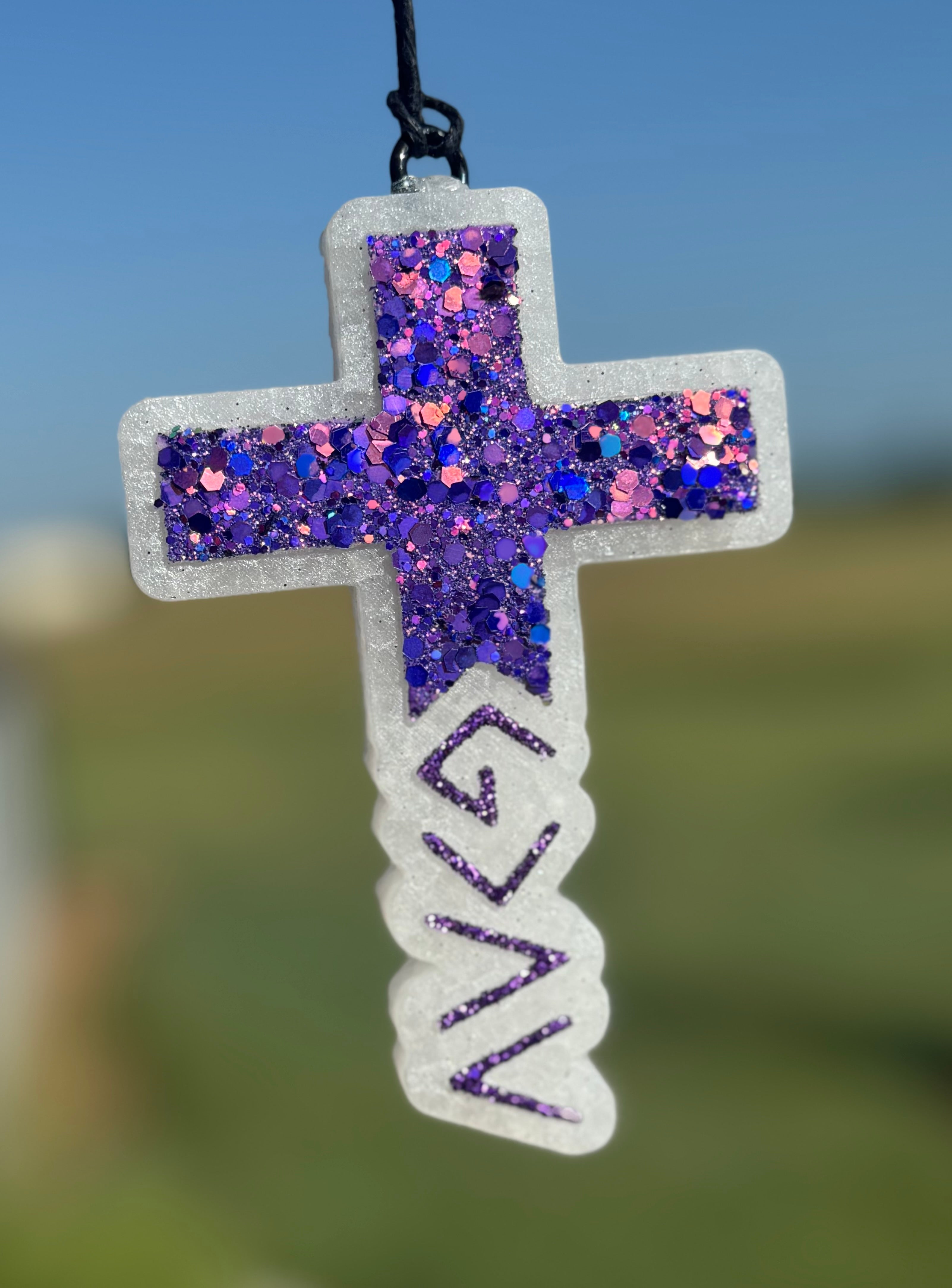 God is Greater than the Highs and Lows Cross – Scent Story Freshies