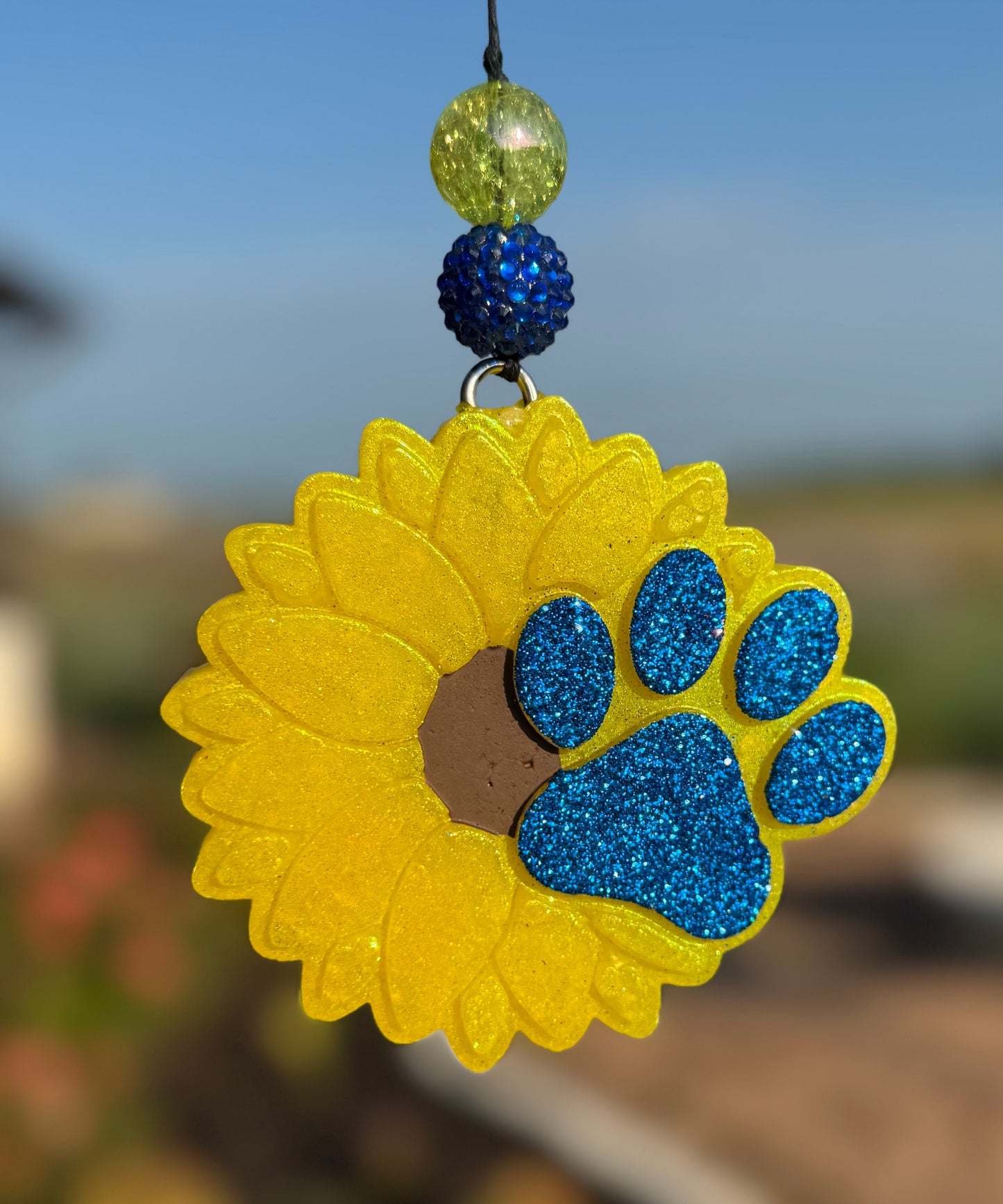 Sunflower with Dog Paw
