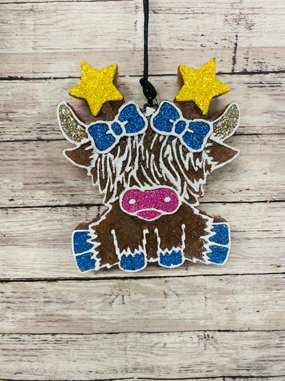 Highland Cow with Stars