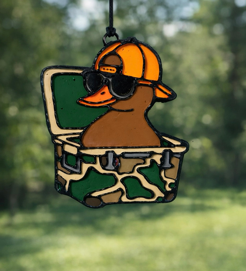 Duck with camo cooler