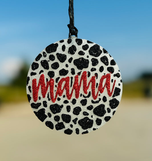Mama Cow Print Circle