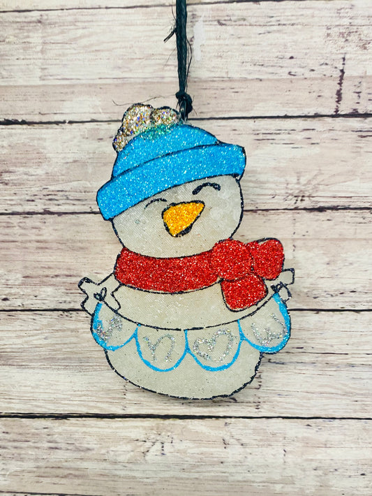 Snowman with Snow Banner