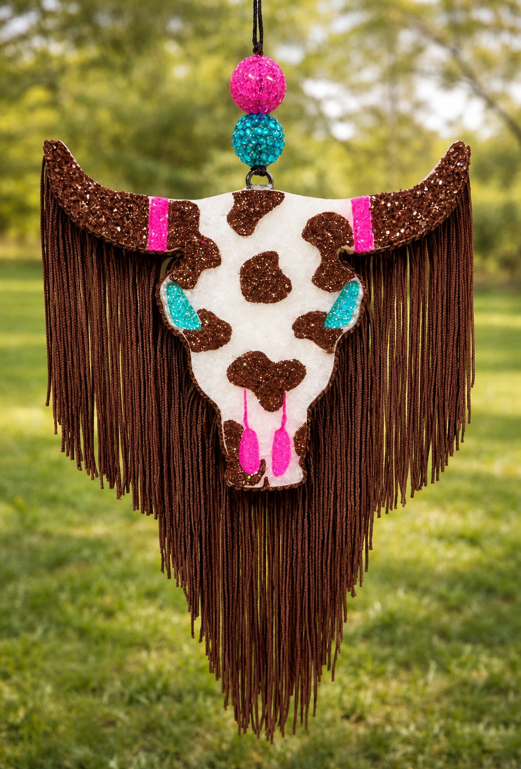 Aztec Bull (large) with Cow Print