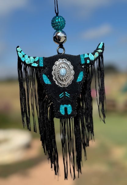 Aztec Bull Skull- Medium Size