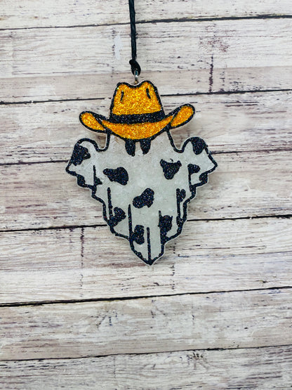 Ghost with Cow print and Cowboy Hat-Option 2