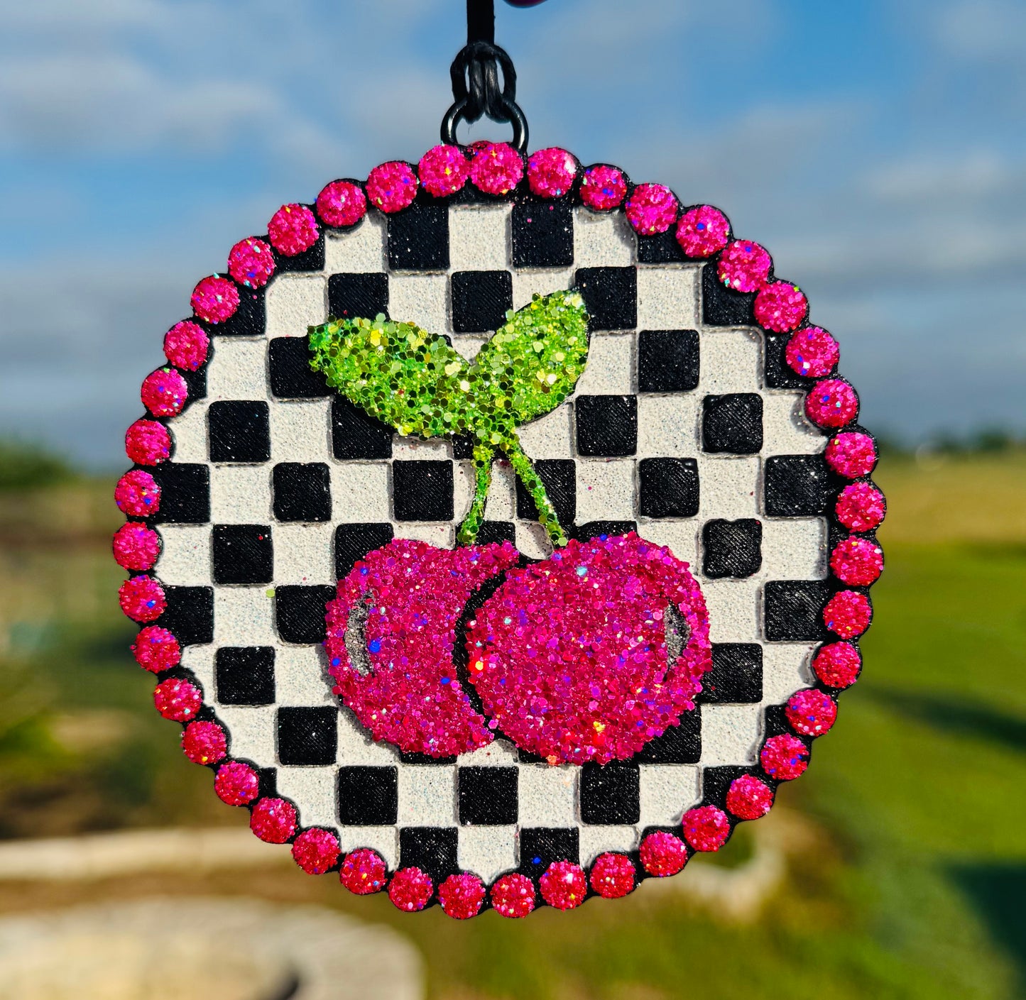 Checkered Cherries Circle