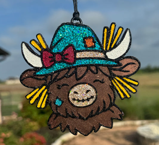 Scarecrow Highland Cow