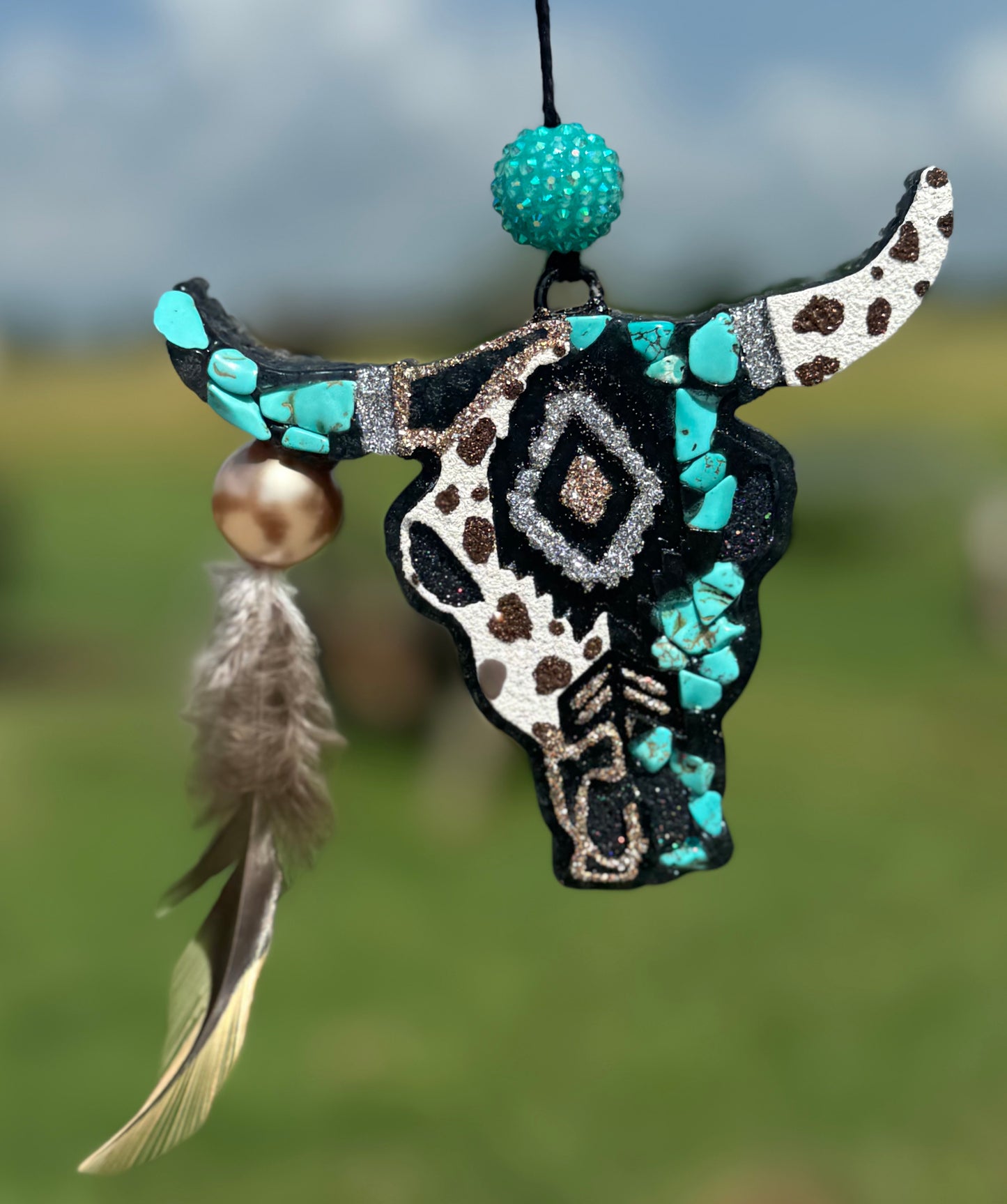 Aztec Bull Skull- Medium Size