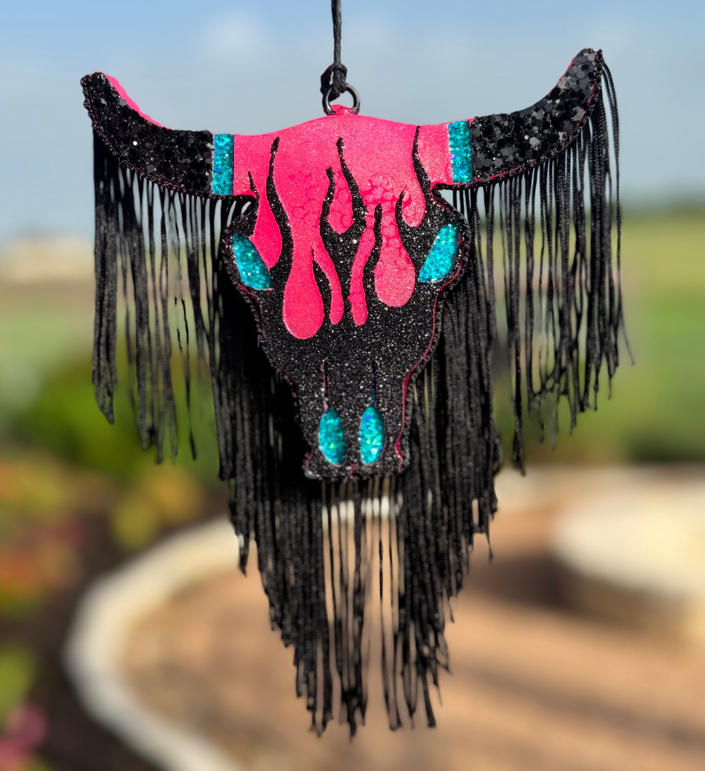 Aztec Bull (large) with Flames