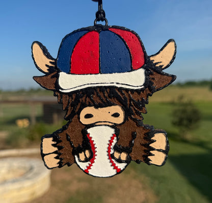 Baseball/Softball Highland Cow