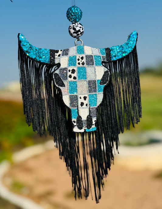 Large Aztec Bull- Disco Design