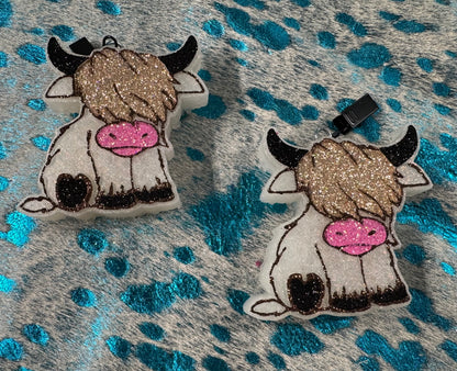 Highland Cow Full Body Vent Clips- Set of 2