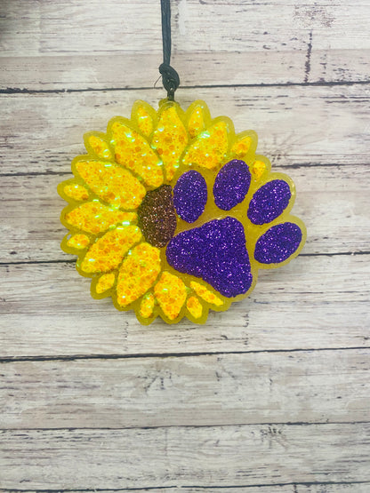 Sunflower with Dog Paw