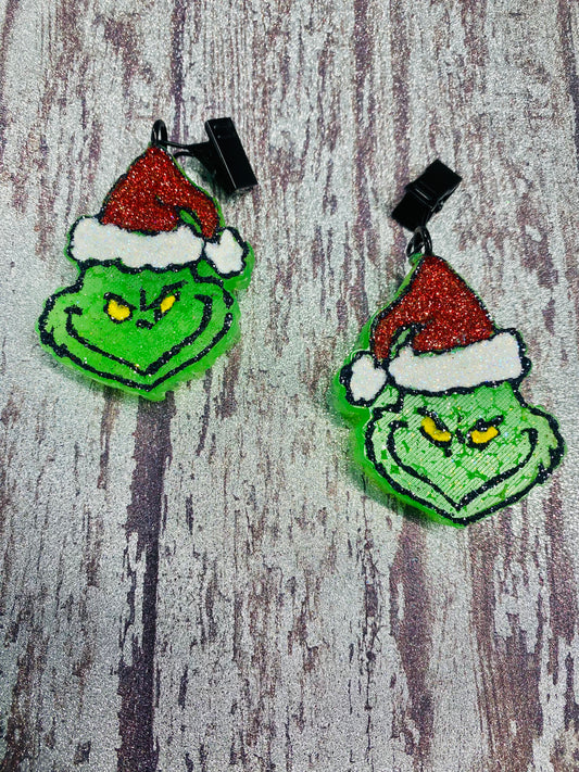 Grouchy Santa Vent Clips-2 clips